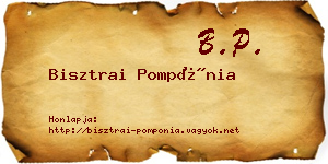 Bisztrai Pompónia névjegykártya